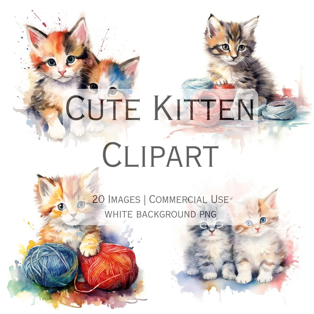 Cute Kitten Clipart